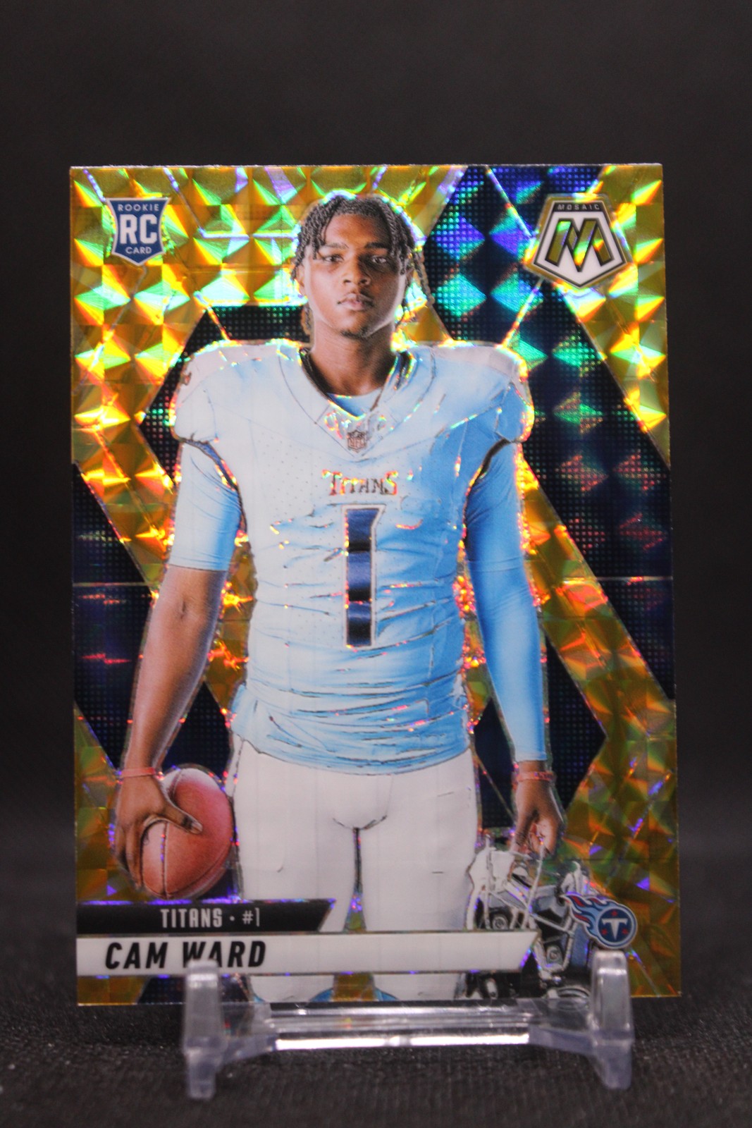 Cam Ward #272 2025 Panini Mosaic Reactive Yellow VARIATION Titans RC