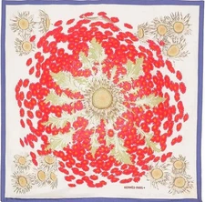 Hermes Scarf Carre 90 Sunflower Bouquet Vintage Used No Box