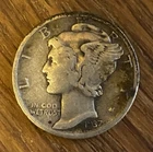 1937 Mercury Dime  VF+ Philadelphia New Deal Era 90% Silver  US Coin 10c