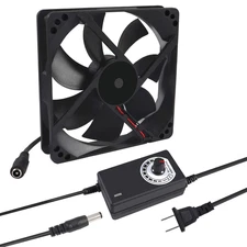 120Mm X 25Mm 110V 220V AC Powered Cooling Fan with Speed Controller 3V to 12V, 1