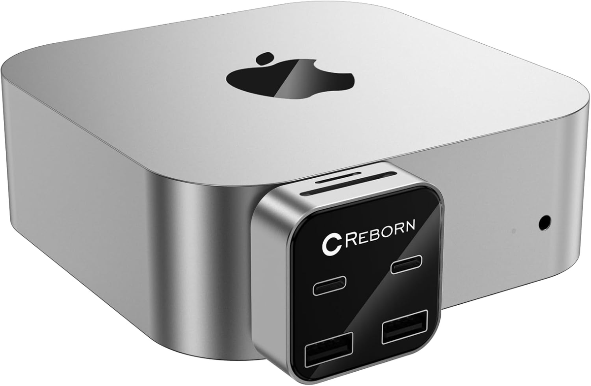 Mac Mini M4 Dock | 6-Port Mac Mini Hub with Dual 10Gbps Adapters