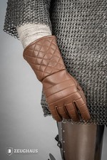Burgschneider - Leather Gloves Brown medieval  fantasy costume