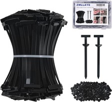 150 Pcs Nylon Universal Cable Tie Buckle - Grip Auto Zip Tie Buckles with Pin & 