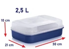 Tupperware Large Sweet Treat Container Tin 2.5 Litre Blue A03 NEW Bread Picnic