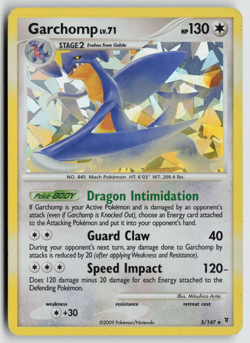Garchomp (Cracked Ice Holo) Deck Exclusives Rare 005/147 MP