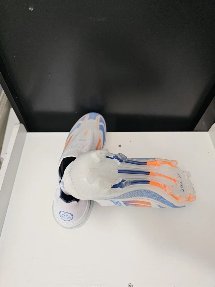 adidas F50 Elite FG Size 8.5 White/blue/orange Soccer - Image 4 of 4