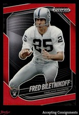 2025 Panini Prizm Black Prizms Red #109 Fred Biletnikoff 263/299 RAIDERS