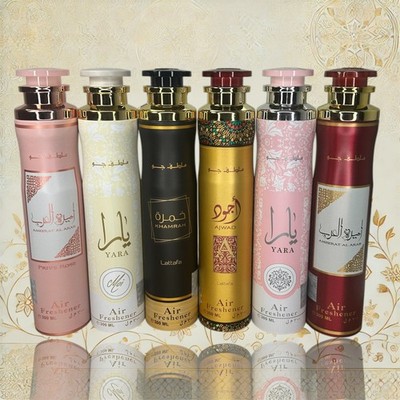 Lattafa Bestseller Raumspray Set   6×300ml Luxus Raumduft - Yara, Khamrah & mehr