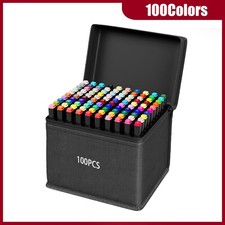 24-100 Colors Alcohol Drawing Markers Dual Tip Permanent Art Sketch Markers