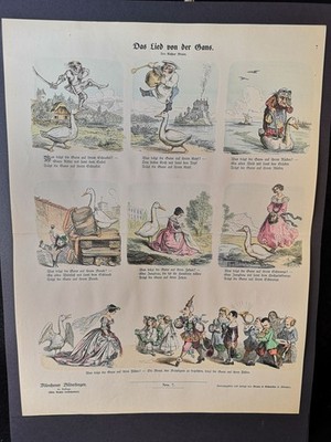 Munich Picture Sheet Nro. 7. The Song Of The Goose. Circa 1880: