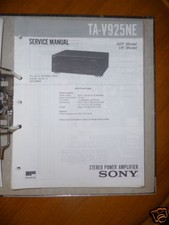 Manuale di servizio Sony TA-V925NE Amplificatore,ORIGINALE