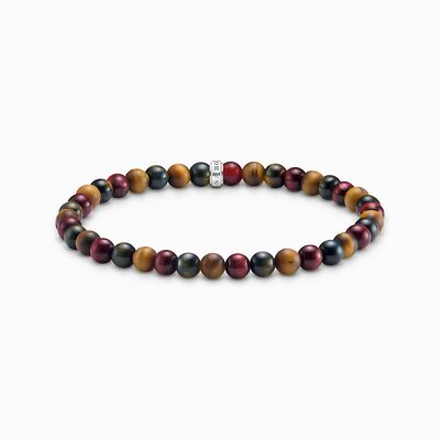 THOMAS SABO Unisex Armband Tigerauge 925 Sterlingsilber A2183-826-7 Länge 19 cm