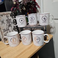 Zodiac Coffee Mug Gift Gold Star Sign Symbol Marble Print