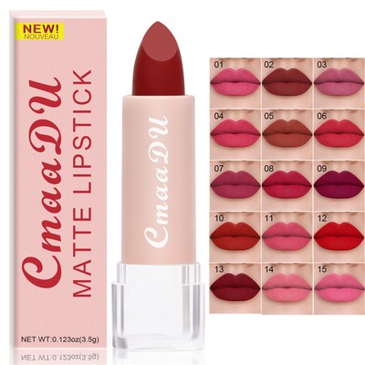 Matte Lipstick Lip Stain Velvet Smooth LipStick Waterproof Long Lasting LipGloss