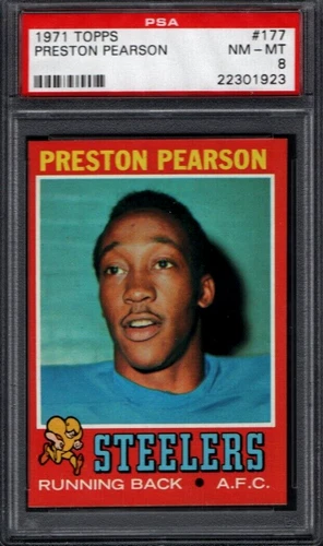 1971 Topps Football #177 Preston Pearson RC PSA 8 Rookie (R) Pittsburgh Steelers