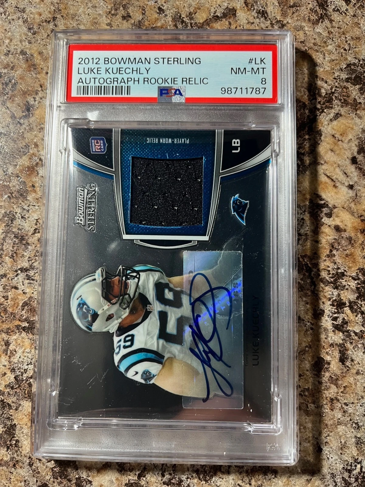 Luke Kuechly Bowman Sterling Autograph Rookie Relic #LK Base