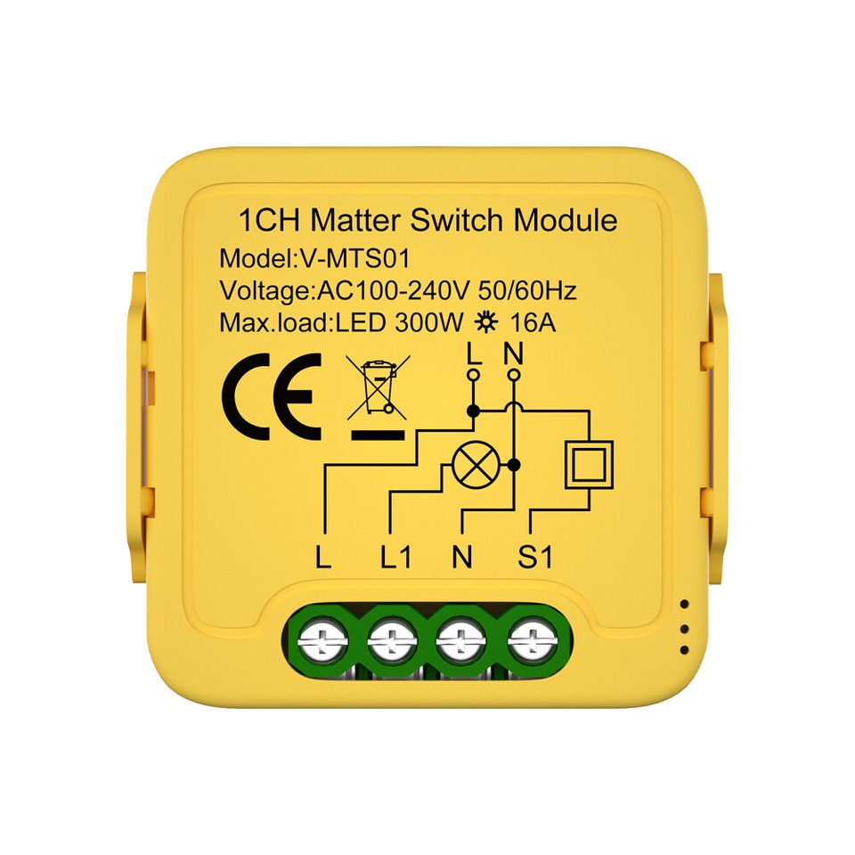 Matter WiFi Smart Switch Module Relay 1/2/3CH 16A Work For Homekit