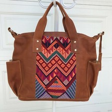 Nena & Co Heritage & Society Chevron Convertible Day Bag Cdb Bnwt