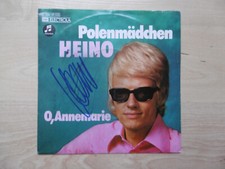 Heino autograph signed 18x18 cm 7" single "Polish girl"