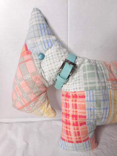 Almohada trasera de felpa de material acolchado Scottish Terrier hecha a mano de 15 1/2-16" - Imagen 2 de 10