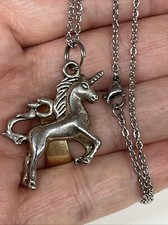 Unicorn LG Silver Necklace 20  Stainless Children Jewelry Gift Mythical NEW