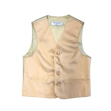 New Boy's Kid's formal Tuxedo Vest Waistcoat only Beige US 2 - 14 wedding party