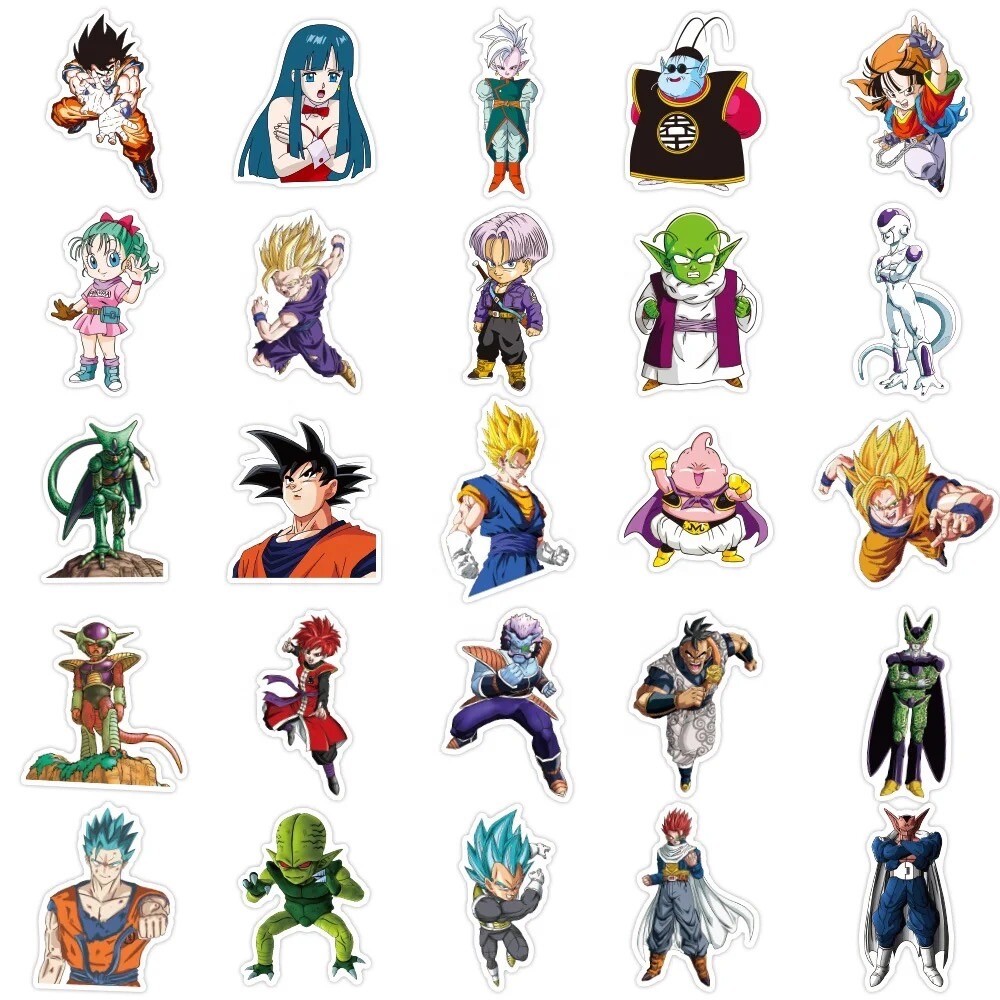 10 Random Dragon Ball Z Stickers Anime Decals Laptop Yeti Hydro