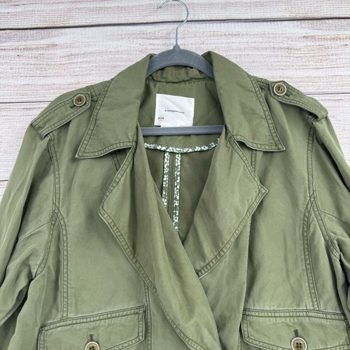 Anthropologie Cropped Military Jacket Women's Size Medium Green - Picture 3 of 13