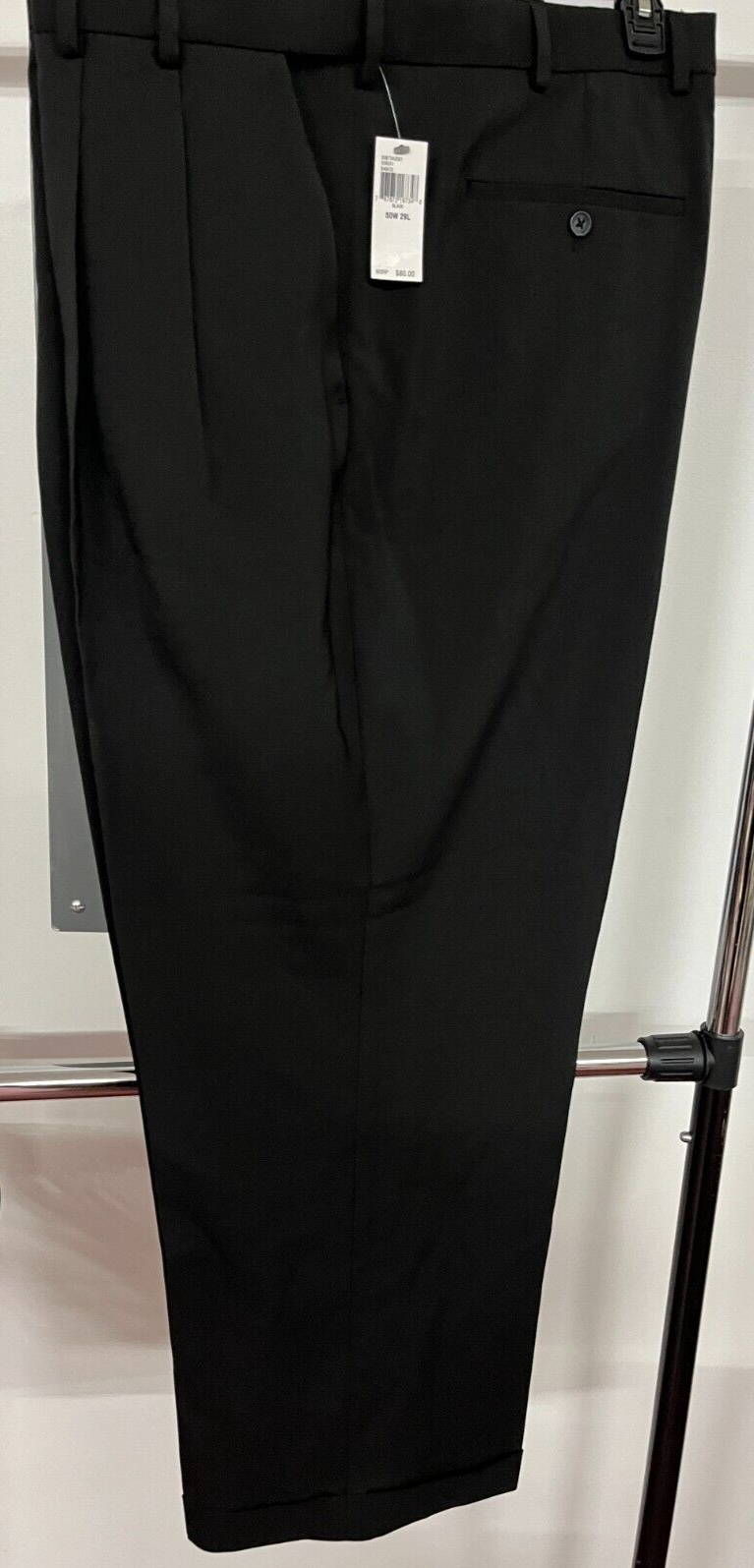 Van Heusen Traveler Premium NonIron Stretch Pants Black Big & Tall Men 52x30 eBay