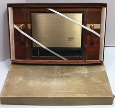 Vintage MCM Park Sherman American Walnut Desk Accessory Phone Index Original Box