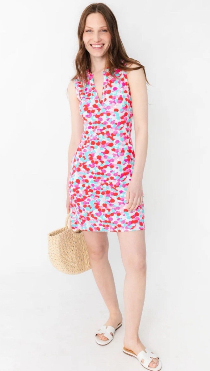 MAHI GOLD Bayview Stretch Sleeveless Pink Blue Casual Dress Size Large