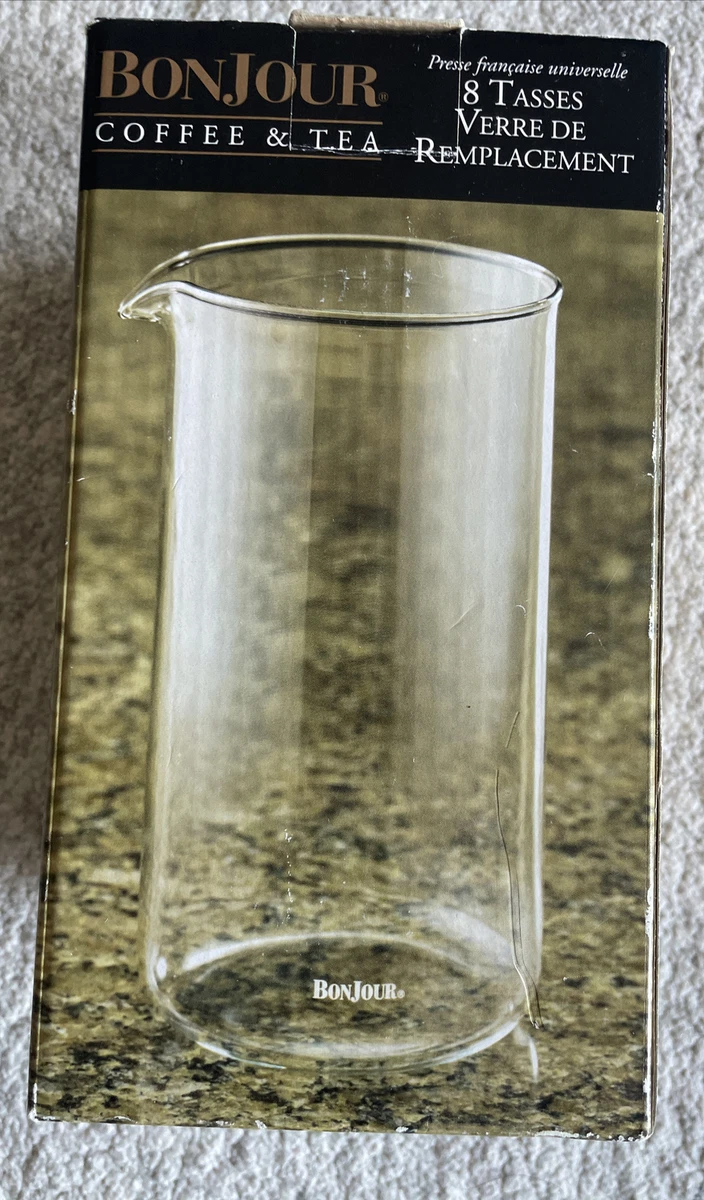 New Bonjour Coffee Tea Clear 8 Cup Replacement Glass Universal