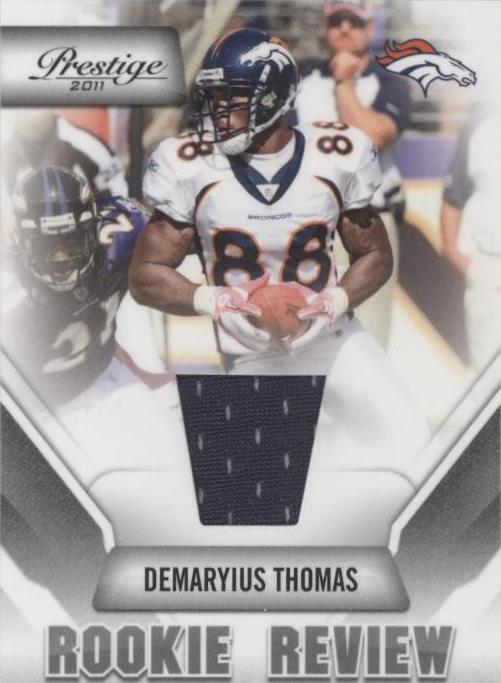 2011 Panini Prestige Rookie Review Demaryius Thomas 11 Materials