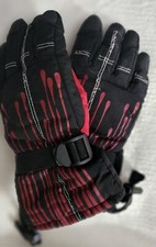 Kids Thinsulate Waterproof Gloves Red And Black Youth Medium