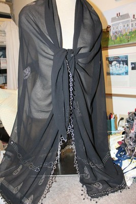 sheer black shawls wraps