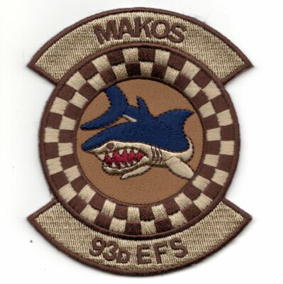 4'' AIR FORCE 93EFS MAKOS EXPEDITIONARY SQUAD DESERT EMBROIDERED JACKET PATCH