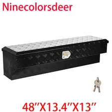 48''×13.4''×13'' Aluminum Side Mount Pickup Truck Trunk Storage Tool Box w/Lock