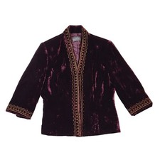 Alex & Co 90s Vintage Purple Velvet Jacket Women's Size 12