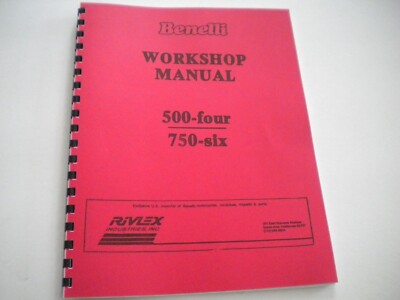1970's Benelli 500-Four & 750-6 Motorcycle Shop Manual-NEW