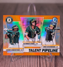 2020 Bowman Chrome Oakland Athletics - /25 Orange Refractor Talent Pipeline