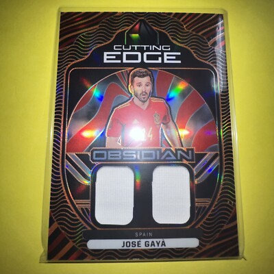 2021 Panini Obsidian Cutting Edge Electric Etch Orange Jose Gaya Jersey /50