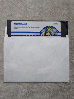High Rollers Box Office 1988 Apple II 5.25'' Floppy Game Show Wink Martindale