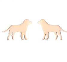 Women's Fashion Jewelry Petite Dog Rose Gold Color Stud Earrings 11-9