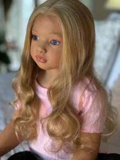 Lifelike 40in Toddler Girl Reborn Doll Kits Hand-Rooted Hair Painted Cloth Body