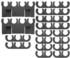 Ford 9mm Black Spark Plug Wire Deluxe Mount & Separator Kit 65-77 Ford