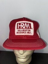 Vintage Halliburton Resource Patch Snapback K-Products Trucker Hat Baseball Cap