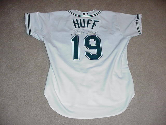 応援グッズ Tampa Bay Devil Rays Jersey Aubrey Huff 2001 SP