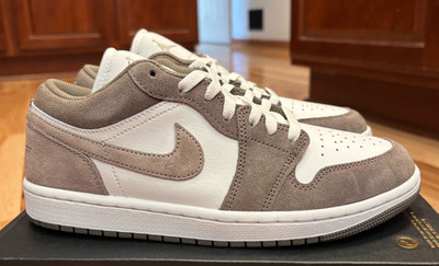 Nike Air Jordan 1 Low Olive Grey Enigma Stone 553558 046 Men's Size 8