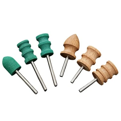 Lederkantenpolierset 6-teilig mit Stahlgriff kompatibel Schleifwerkzeuge - Bild 1 von 4