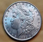 1890-p AU- .9 SILVER MORGAN DOLLAR! LOW START 3 DAY AUCTION!!!